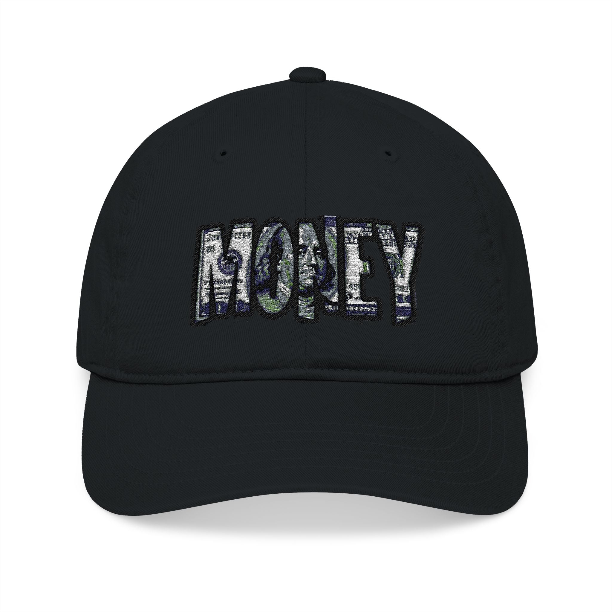Organic Embroidered Baseball Cap - Trendy hat for casual style, gift for birthdays, money-themed cap, sustainable fashion, outdoor [...]